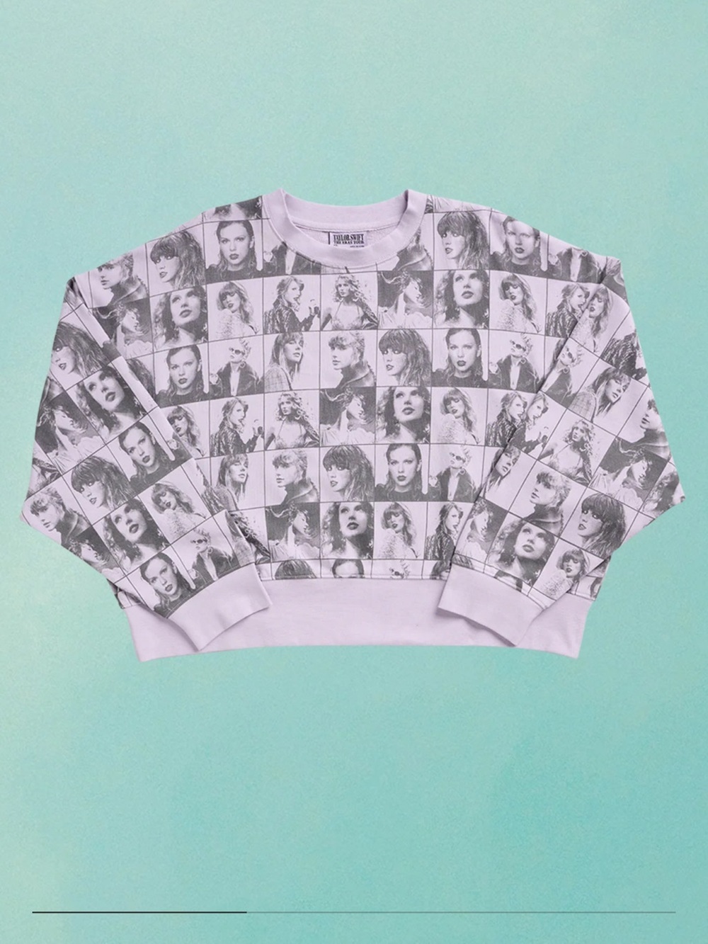 ⚡️Taylor Swift - The Eras Tour Lilac Photo-Grid Cropped Crewneck